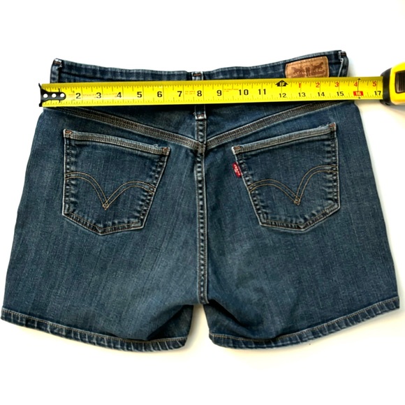 Levi’s Mid-rise Denim Shorts Indigo Wash -‎ Size 8 / 29 - Picture 4 of 7